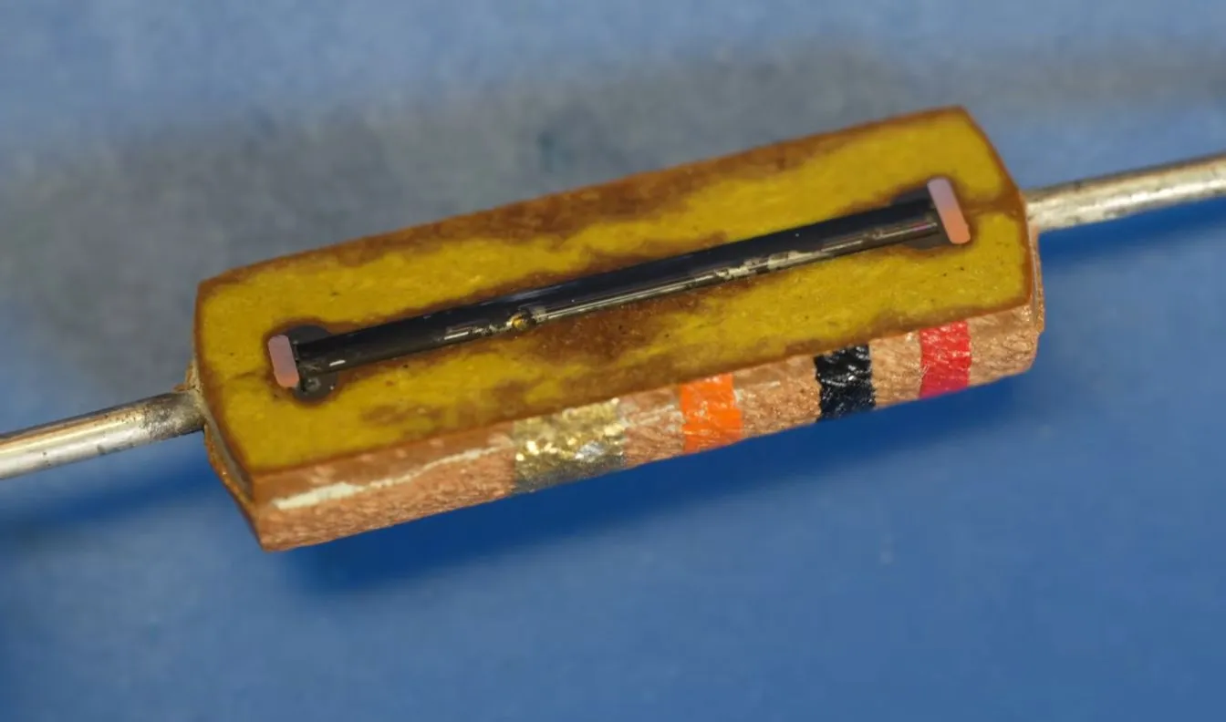 Autopsy Of A Failed Vintage Carbon Resistor - Hackaday