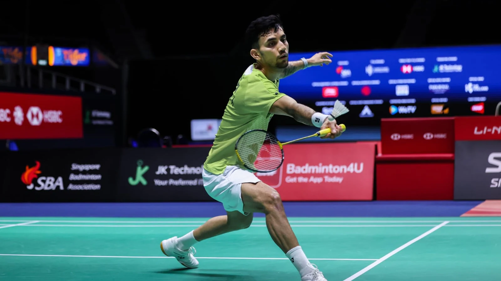 Lakshya Sen cops yellow card for throwing racquet in 19-21, 21-15, 15-21 loss