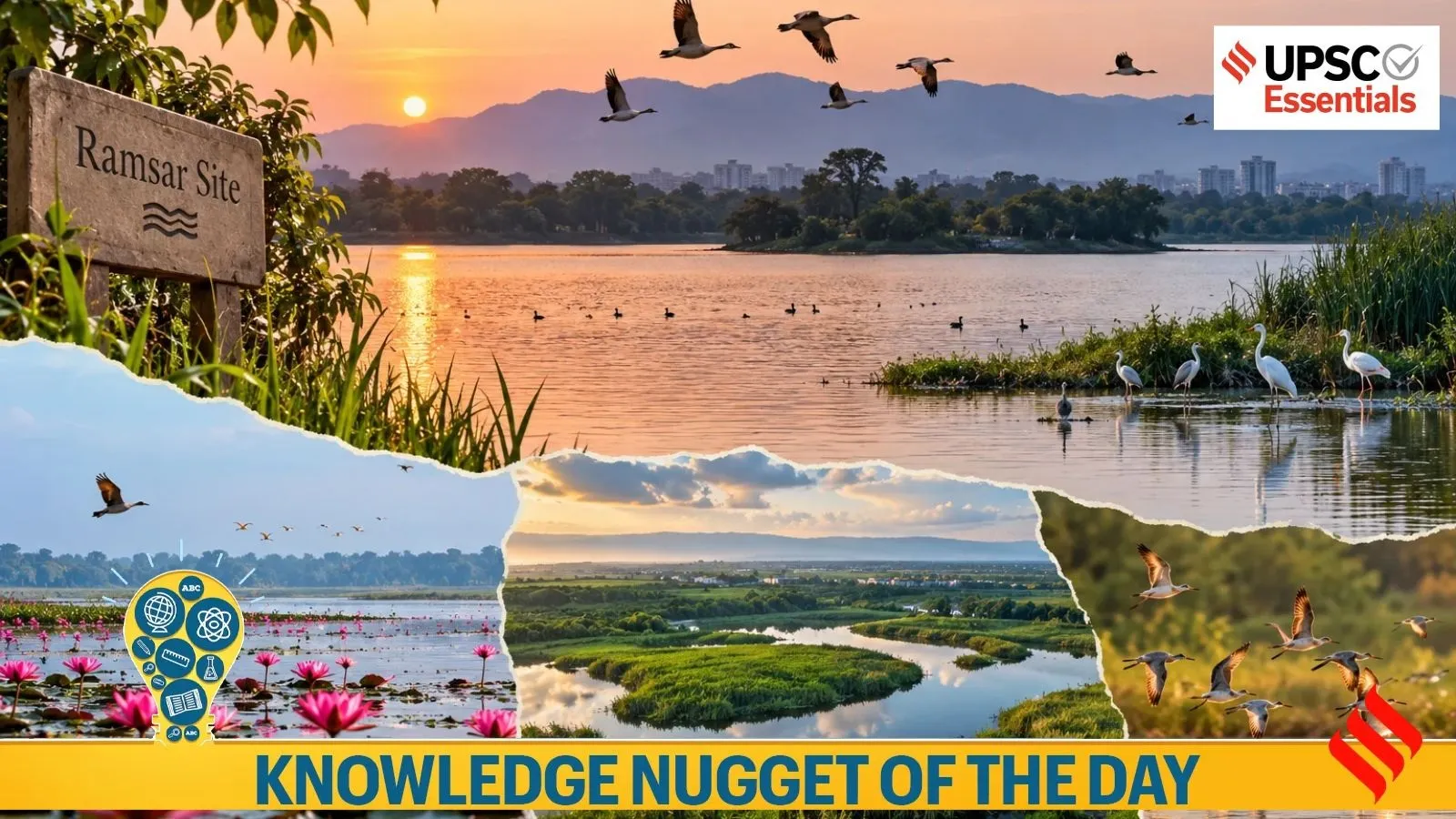 Knowledge Nugget | India now has 103 Ramsar Sites: Why are wetlands important? 