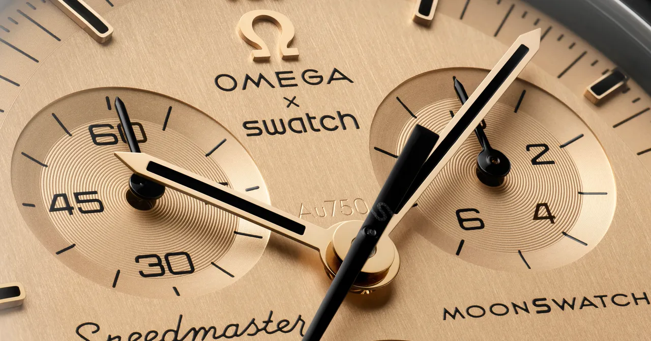 Swatch’s New Gold MoonSwatch Solves the Problem of the Nightmare Royal Pop Launch - WIRED