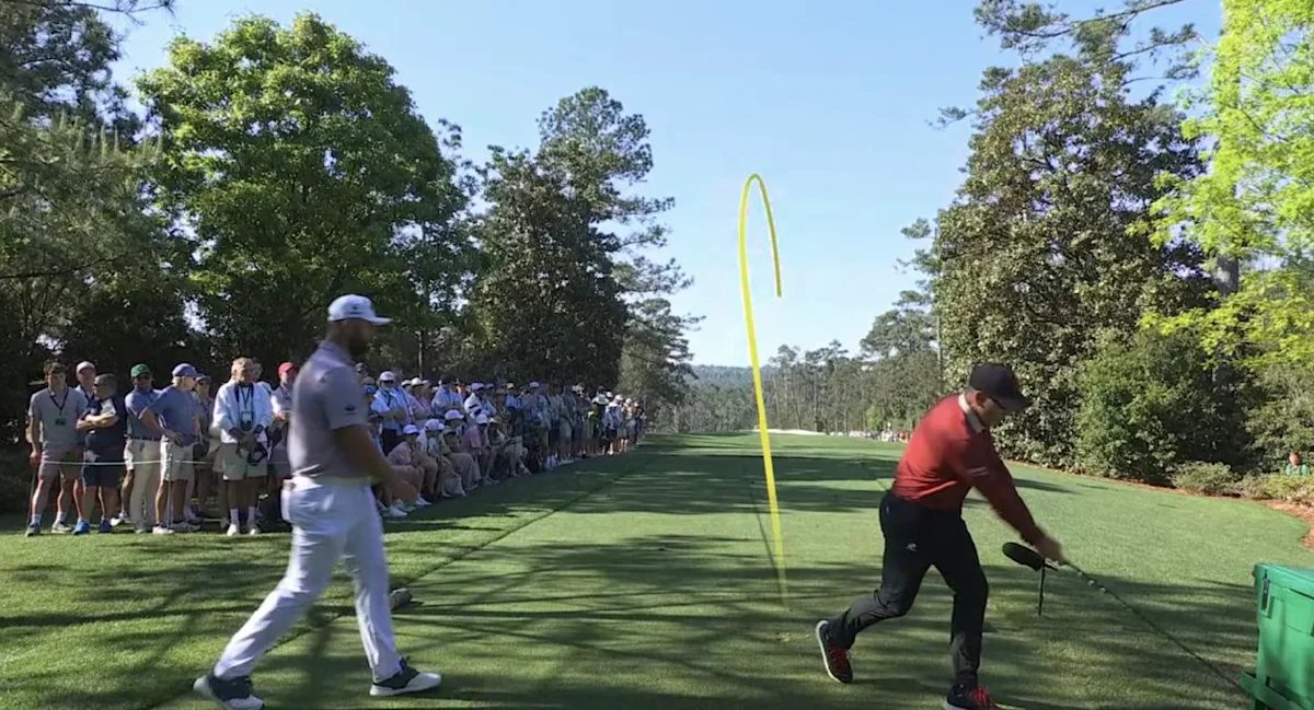 Masters 2026: Sergio Garcia goes nuclear on tee box, breaks driver, ends up carrying Jon Rahm's bag - Yahoo Sports